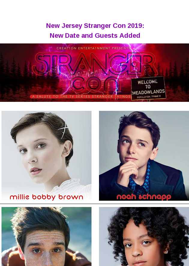 New Jersey Stranger Con 2019 New Date And Guests Added